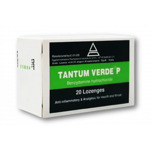 TANTUM VERDE-P 3 MG ( BENZYDAMINE HCL ) 20 LOZENGES